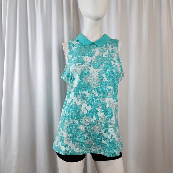 Under Armour womens Sz large blue zinger rise polo top - Picture 2 of 6